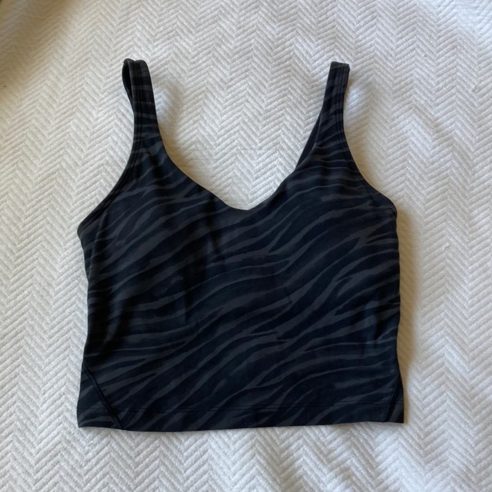 Lululemon Align Tank l Black and Grey Zebra Print